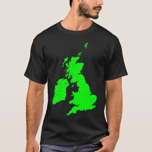 T-shirt Îles britanniques en vert (Devant)