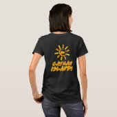 T-shirt Îles Caïmans jaune vif et orange (Dos entier)