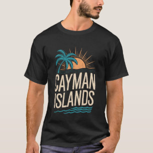 T-shirt Îles Caïmans Souvenirs de plage tropicale des Cara
