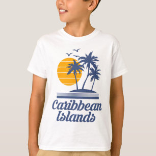 T-shirt Îles Caraïbes Plage Pays Touriste Souvenir V