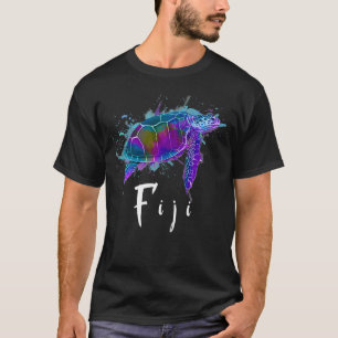 T-shirt Îles Fidji Aquarelle Turtle Fidji Souvenir