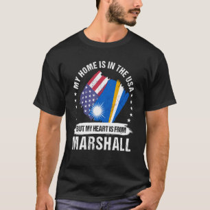 T-shirt Îles Marshall Patriot américain grandit mon coeur