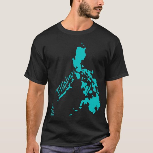 T-shirt Îles philippines philippines turquoises (Devant)