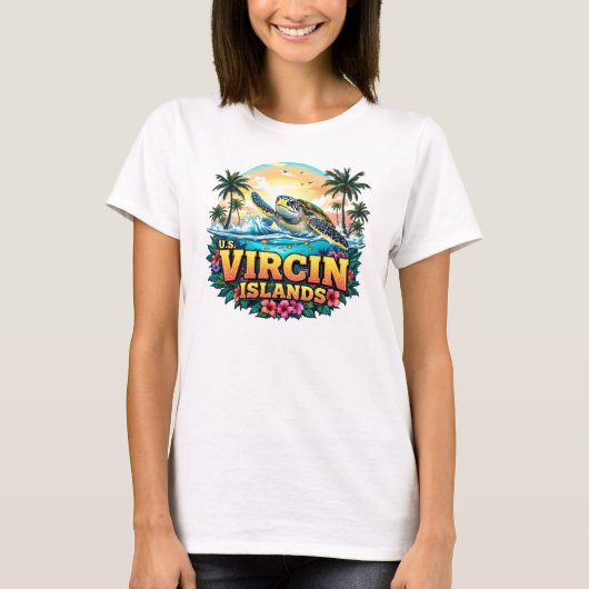 T-shirt Îles Vierges américaines Caraïbes (Devant)