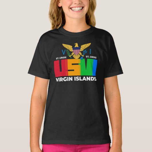 T-shirt Îles Vierges américaines Sainte-Croix USVI Enfant (Devant)