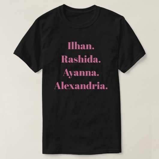 T-shirt Ilhan. Ayanna. Rashida. L'Alexandrie. foncé (Design devant)