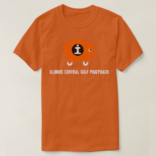 T-shirt Illinois Central Gulf Railroad Piggyback Service (Design devant)