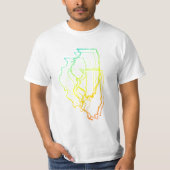 T-shirt illinois chill blur (Devant)