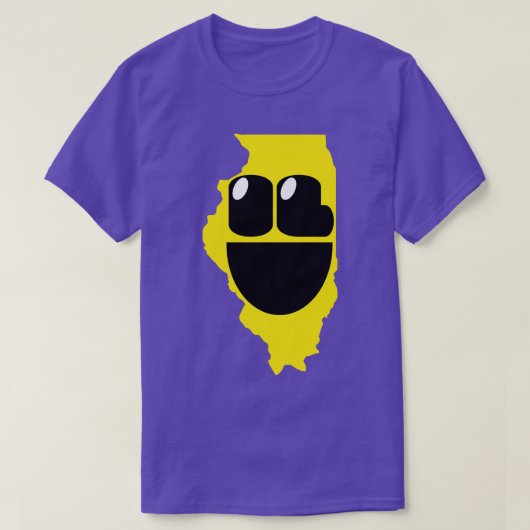 T-shirt Illinois États d'Happynes Illinois visage souriant (Design devant)