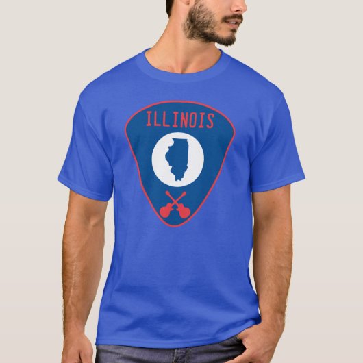 T-shirt Illinois Guitar Pick (Devant)