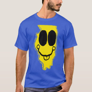 T-shirt Illinois Happy Face avec la langue sort