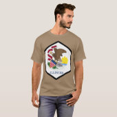 T-SHIRT ILLINOIS HEXAGONAL SEAL (Devant entier)