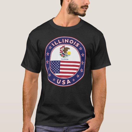 T-shirt Illinois, Illinois, (Devant)