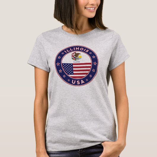 T-shirt Illinois, Illinois, (Devant)