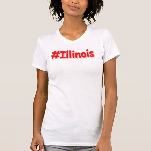 T-shirt "#Illinois" Joli Design. Commandez dès maintenant (Devant)