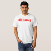 T-shirt "#Illinois" Joli Design. Commandez dès maintenant  (Devant entier)