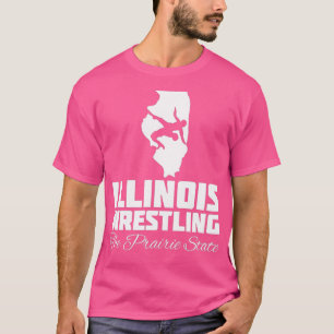 T-shirt Illinois lutte États-Unis lutte