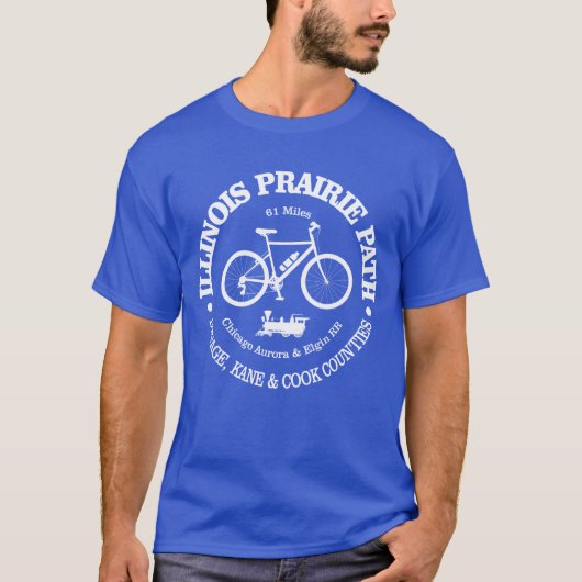 T-shirt Illinois Prairie Path (cyclisme) (Devant)