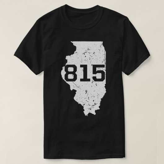 T-shirt Illinois Rockford Joliet Area Code 815 Souvenir Gi (Design devant)