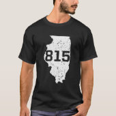 T-shirt Illinois Rockford Joliet Code régional 815 Midwest (Devant)