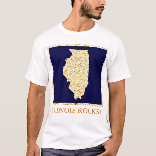 T-SHIRT ILLINOIS ROCKS (Devant)