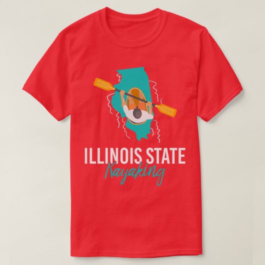 T-shirt Illinois State Kayak Kayaking Extérieur Papa Mari (Design devant)