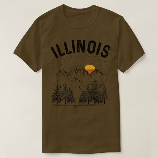 T-shirt Illinois State Vintage Retro (Design devant)
