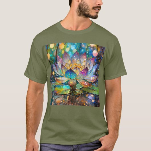 T-shirt Illuminated Blooming Lotus Flower (Devant)