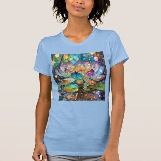 T-shirt Illuminated Blooming Lotus Flower (Devant)