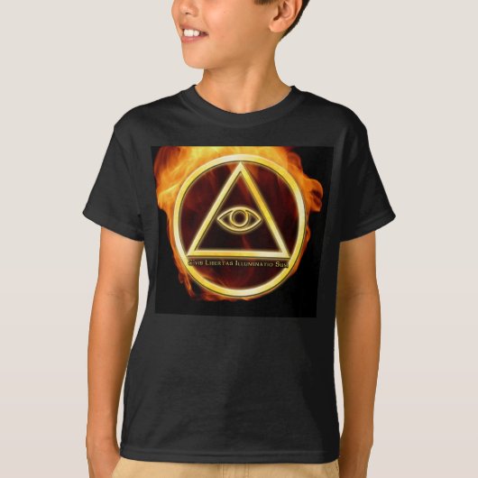 T-shirt Illuminati sur le feu (Devant)