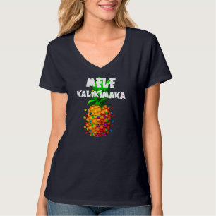 T-shirt Illuminations de Noël Ananas Mele Kalikimaka Ha