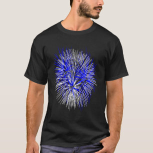 T-shirt Illuminez Le Ciel De Nuit Feu D'Oeuvre Coloré Célé