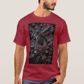 T-Shirt Illusion 3D Grille Quantique (Devant)