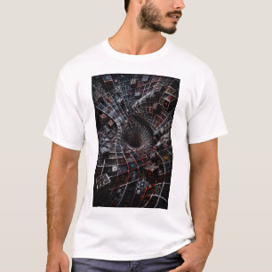 T-shirt Illusion 3D Grille Quantique