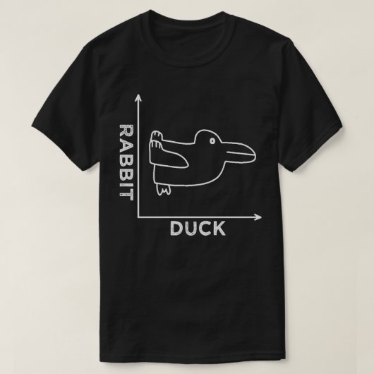 T-shirt Illusion de canard à lapin Wittgenstein (Design devant)