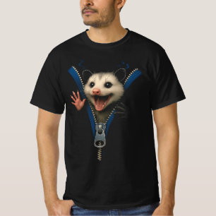 T-shirt Illusion de la fermeture éclair de l'opossum Jou