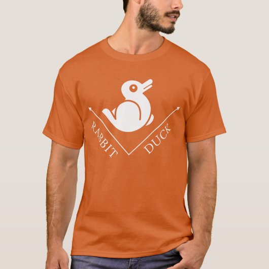 T-shirt Illusion de lapin de canard (Devant)