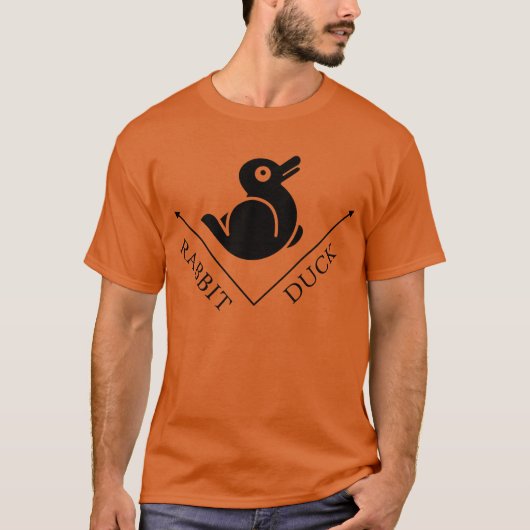 T-shirt Illusion de lapin de canard (Devant)