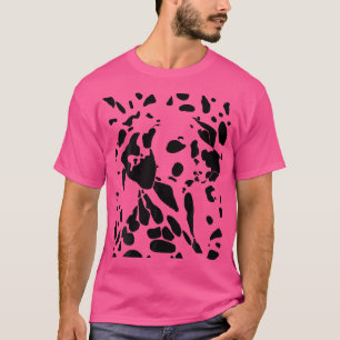 T-shirt Illusion d'optique de chien dalmate (tacheté)