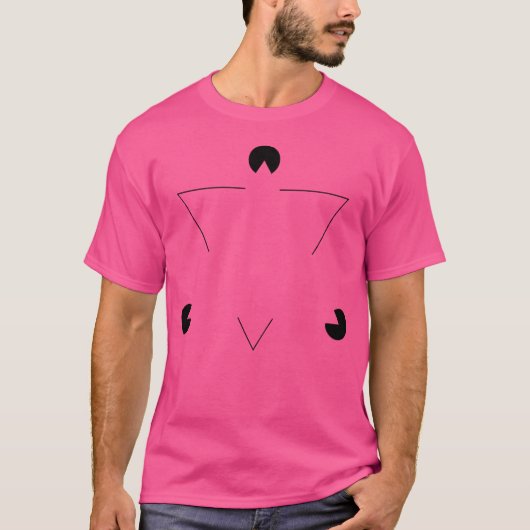T-shirt Illusion d'optique du triangle de Kanizsa (Devant)