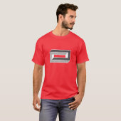 T-shirt Illusion optique - brique (Devant entier)