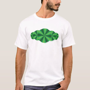 T-shirt Illusion Optique Chemise Lumière Hommes Vert
