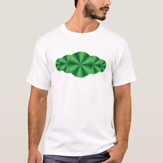 T-shirt Illusion Optique Chemise Lumière Hommes Vert (Devant)