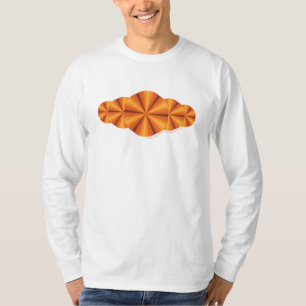 T-shirt Illusion Optique Chemise Lumière Orange Homme