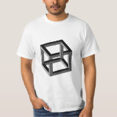 T-shirt Illusion optique - cube impossible (Devant)