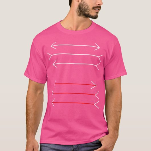 T-shirt Illusion optique Mller Lyer Louveur de mathématiqu (Devant)