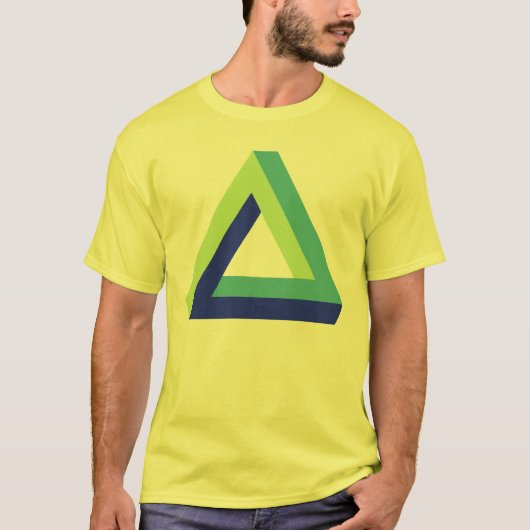 T-shirt Illusion optique : triangle de penrose (Devant)