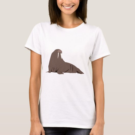 T-shirt illustrant mignon Walrus (Devant)