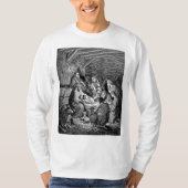 T-shirt Illustrated Christmas Nativity Scene (Devant)