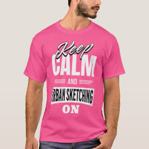 T-shirt Illustrateur d'artiste d'esquisse Urbain Sketcher